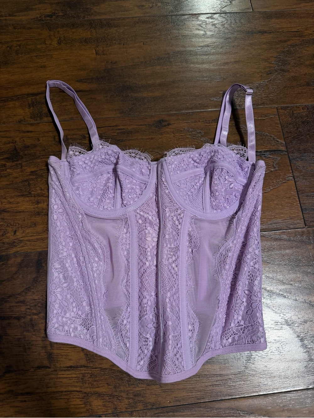 Lavender Lace Bustier Corset
